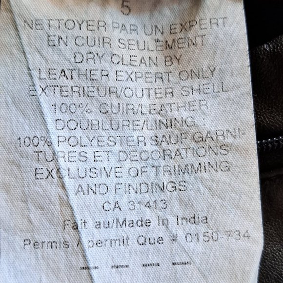 BOD & CHRISTENSEN leather pants Sz 10 ( 28W ) 2 textures HIGH END MADE IN INDIA - Picture 9 of 10